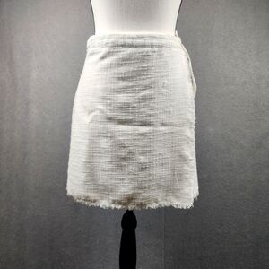Sugar Lips  White Wrap Around Mini Skirt White Tie Lined Womens Small
